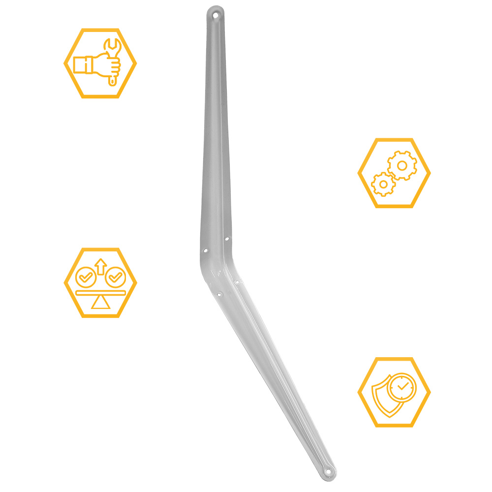 WSPORNIK PÓŁKI BIAŁY WZMOCNIONY 300x250 PODPORA STALOWY WS300 DOMAX