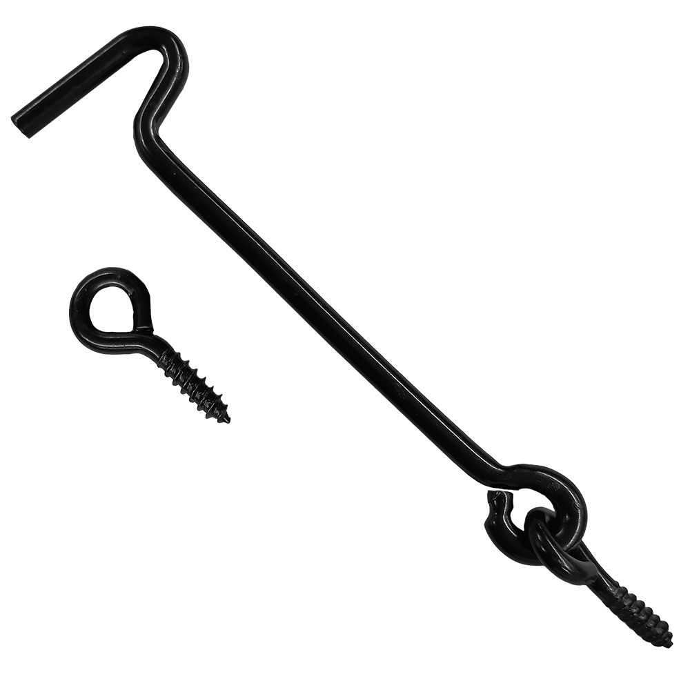 Haczyk zamykający stalowy czarny