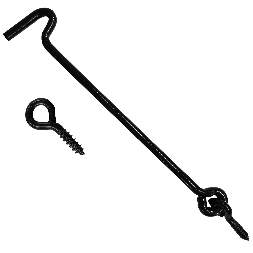 Haczyk zamykający stalowy czarny